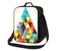 PPTHSNVB Borsa termica per il pranzo, a forma di triangolo, per donne e uomini, adulti, a prova di perdite, riutilizzabile, con tracolla regolabile, per lavoro e viaggi
