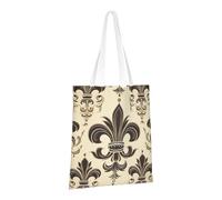 PPTHSNVB Fleur-de-Lis and Coat Arms Knight - Borsa da donna in tela, riutilizzabile, per la spesa, con manici