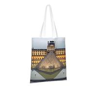 PPTHSNVB Museo del Louvre a Parigi Tote Bag di tela per le donne borse della spesa riutilizzabili con manici borse di stoffa