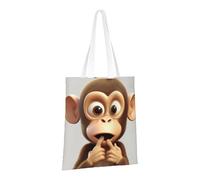 PPTHSNVB The Silent Monkey Canvas Tote Bag per le donne Riutilizzabile Shopping Borse della spesa con manici Borse di stoffa