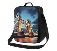 PPTHSNVB Tower Bridge in London - Borsa termica per il pranzo, per donne e uomini, adulti, a prova di perdite, riutilizzabile, con tracolla regolabile, per lavoro e viaggi