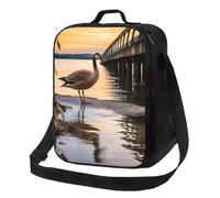 PPTHSNVB Wild Goose by the Bridge, borsa termica per il pranzo, per donne e uomini, adulti, a prova di perdite, riutilizzabile, con tracolla regolabile, per lavoro e viaggi