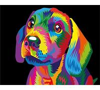 PPTRTYQ Kit per dipingere con Numeri per Bambini Adulti, Cane Bassotto Immagine di Animali Home Wall Art Decor Regali di Disegno per Il Tempo Libero, 40X50CM
