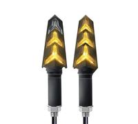 PPWIALL Indicatori per Moto Indicatori Di Direzione A Flusso D'acqua, Luci Lampeggianti, Relè Integrati, Lampeggiatore Posteriore Pieghevole, Luce Di Segnalazione Per Motocicletta(2pcs)