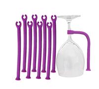 PPX Supporti Reggi Bicchieri da Vino, in Silicone, per Cestelli della Lavastoviglie, per Mantenere i Calici di Vino al Sicuro 8 Pezzi