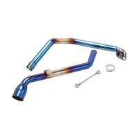 PPXDM Tubo di Collegamento dello Scarico Slip On per Y&amaha FZS150 FZS 150 Collegamento Scarico Moto Tubo di Collegamento Anteriore Centrale Marmitta Modifica 51MM(Type A)