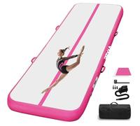 PPXIA Tappetino da ginnastica Air Matte Track 3 m, 4 m, 5 m, 6 m, altezza 10/20 cm, con accessori completi, gonfiabile, per casa, sport all'aria aperta, yoga