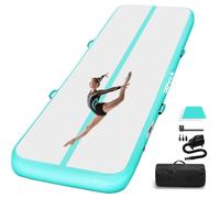 PPXIA Tappetino da ginnastica Air Matte Track 3 m, 4 m, 5 m, 6 m, altezza 10/20 cm, con accessori completi, gonfiabile, per casa, sport all'aria aperta, yoga