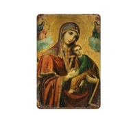 PPZEBDYB Madre di Dio Passione Icona PosterWall Decor Art Metal Tin Poster Modern Bar Decorations30x20cm