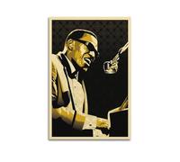 PPZEBDYB Poster decorativo da parete con artista Ray Charles su tela, stampa moderna, per camera da letto, per camera da letto, 20 x 30 cm