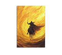 PPZEBDYB Poster decorativo da parete su tela, motivo: Guerrieri del deserto nella tempesta dorata, poster decorativo moderno per camera da letto, per camera da letto (60 x 90 cm)