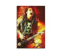 PPZXYEBM Poster decorativo da parete con cantante Cliff Burton, stampa artistica su tela, poster decorativo moderno per camera da letto, per camera da letto, 40 x 60 cm