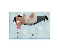 PPZXYEBM Stampa artistica da parete su tela, motivo: Bojack Horseman, motivo anime, serie TV, poster decorativo moderno, per camera da letto, 30 x 45 cm