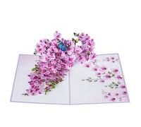 PQ Bees Biglietti per la festa della mamma con orchidee, biglietti di compleanno 3D per donne, 15,2 x 20,3 cm, biglietto regalo pop-up per mamma, moglie, lei, figlia, sorella, nonna (fiore di orchidea