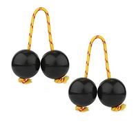 Pqahffowr 1 Paio di Palline Ritmiche, Strumenti Shaker Cup Strumenti Un Percussione Un Mano con Sonagli Africani Classici (Nero)