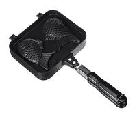 Pqahffowr 1 PZ Cucina Giapponese Taiyaki Pesce a Forma di Dessert Caldo Waffle Torta Maker Pan Pancake Doppia Padella per Friggere Padella Cialda Stampi in Lega di Alluminio