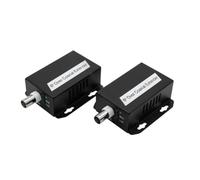 Pqahffowr 1 Set di Trasferimento di Rete IP Nero a Estensore Coassiale Trasmissione Cavo di Rete Linea Coassiale Set Convertitore Ethernet 500M per CCTV