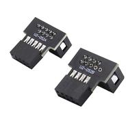 Pqahffowr 1 Set verso Il basso e verso l'alto A 90 Gradi a USB 2.0 10 Pin 9 Pin per Adattatore Di Estensione Scheda Madre