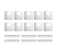 Pqahffowr 10 Pezzi Kit di Piastra di Riparazione Cerniera Cucina Cerniera Porta Piastra con Fori Supporti di Fissaggio Piatti