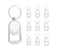 Pqahffowr 10 Pz Sublimazione Vuoto Apribottiglie nel Metallo Vuoto Trasferimento di Sublimazione Rettangolare