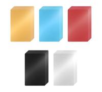 Pqahffowr 100 Pezzi di Incisione su Metallo Vergini Carta Regalo Incisa Versatile Foglio Di Alluminio Colorato Biglietto da Visita Incisione 86x54x0.2mm (5 Colori)
