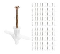 Pqahffowr 100 tasselli di espansione a forma di aereo per piastra di gesso, espansione a farfalla per parete cava, M8 x 38 mm