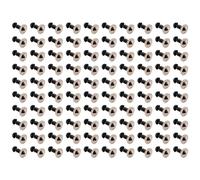 Pqahffowr 100PZ 6Mm Nero Plastica Sicurezza Occhi Rondelle per Giocattolo Bambola Orsetto Pupazzo Bambola Mestiere