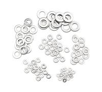 Pqahffowr 105 pz 304 acciaio inox piatto Rondelle M3 M5 M6 M8 M10 per kit di riparazione viti strumento