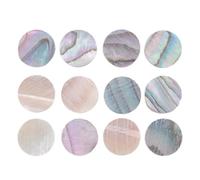 Pqahffowr 12 pezzi di abalone di zelanda Lutero, intarsio di punti 6 mm, marcatore laterale