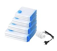 Pqahffowr 12 Pezzi di Stoccaggio Vuoto di Viaggio con Pompa Elettrica SottoVuoto per Bagagli Risparmio di Spazio per Vestiti Spina UE