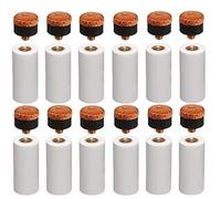 Pqahffowr 12 Set di punte per coda di biliardo da 12 mm punte di ricambio per viti in ottone con ghiera di coda di biliardo per code da biliardo