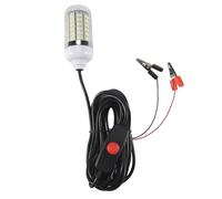 Pqahffowr 12 V 15 W Pesca alla luce, 108 pz 2835 LED pesca subacquea luce esca pesce ricercatore lampada Attira gamberi Calamari Krill (luce bianca + bianca)