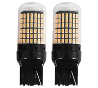 Pqahffowr 2 Pezzi Lampadina LED per Auto 3157 P27-7W T25 LED P27W Canbus Lampada Ad Alta Potenza senza Errori Luce Posteriore Ruota Lampada Freno Giallo