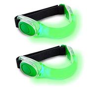 Pqahffowr 2 Pezzi Series Bracciale LED Bracciale LED Bracciale Treno Cuscinetto Riflettente per Attività All'Aperto ed Esercizio, , Verde