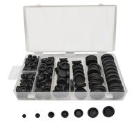 Pqahffowr 200 Pezzi 7 Dimensioni Kit Assortimento Occhielli in Gomma, Set di Tappi Foro del Firewall Guarnizione Elettrica Set Assortimento Tappi A Foro Pieno
