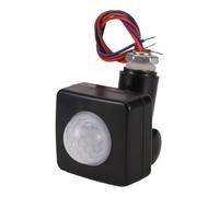 Pqahffowr 220V Mini Sensore Infrarossi Del Corpo Umano Sensore del Corpo Infrarosso Interruttore LED Luce di Inondazione PIR Sensore di Movimento Regolabile Nero