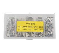 Pqahffowr 250 Pz/Set di Pesca Un Manicotto Una Crimpatrice Semplice Barile Capo File Tubo di Rame Connettore Accessori per la Pesca Tubo