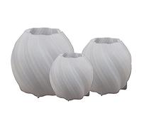 Pqahffowr 3 Pezzi Stampo per Candele A Colonna Geometrica Stampi per Candele in Silicone 3D Stampi in Silicone Intrecciati A Onde Irregolari per Candele