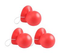 Pqahffowr 3PZ Naso da Clown Rosso Che Suona Il Clacson Cigolando Naso da Clown con Corda per Adulti Halloween Costume Cosplay Accessori