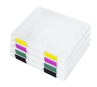 Pqahffowr 4pcs A4 File Portable Project Case, Portable A4 File Box Plastica Scrapbook Paper Scatola di Immagazzinaggio per 8,5x11 Pollici Lettera Carta Facile da Usare Multicolore