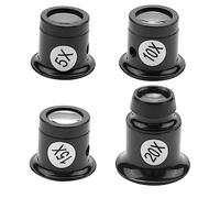 Pqahffowr 4PCS Lenti D'Ingrandimento per Lenti di Ingrandimento Set 5X 10X 15X 20X Set di Lenti di Ingrandimento per Riparazioni di Orologi Lente D'Ingrandimento per Gioielli per Orologi