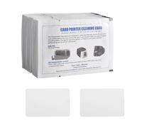 Pqahffowr 50 Pezzi di Pulitore del Lettore di Carte a Doppio Lato CR80 Carte di Pulizia del Lettore di Carte Bianco per Terminale di Pagamento POS