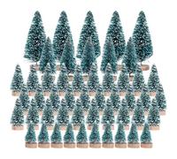 Pqahffowr 50 PZ Miniatura Albero di Natale Artificiale Piccolo Neve Gelo di Pino Natale DIY Decorazione del Partito