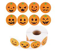 Pqahffowr 500PZ 3,8 Cm Etichetta Adesiva Decorazione Giocattolo per Bambini Halloween Grazie, Usata per Carta da Regalo, Buste