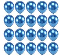 Pqahffowr 50Pcs Palloncini nel Lattice Metallizzato da 10 Pollici Palloncini per Palloncini nel Metallo Cromato Spesso per Decorazioni per Feste - Blu