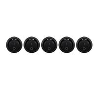Pqahffowr 5pcs SPST nero pulsante on/off, interruttore a bilanciere 6A/250V AC 10A/125V