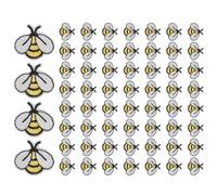 Pqahffowr 60 Pezzi di Toppe Ricamate con Ape, Simpatico da Stiro su Toppe Ricamate con Decorazione Applique per Vestiti Patch DIY