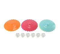 Pqahffowr 6PCS Simpatico Coperchio Antipolvere nel Vetro Siliconico Tazza di caffè Guarnizione di Aspirazione Coperchio del Coperchio Food Grade Copertura Rotonda Creativa della Tazza