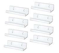 Pqahffowr 8 Pack Clear Vinyl Record Shelf Wall Mount Acrilico Album Record Holder Display