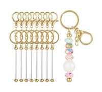 Pqahffowr 8 Pezzi di Barre con Perline, Spazi Vuoti con Perline, Accessori Fai-da-Te per Donne e Uomini Fai-da-Te B